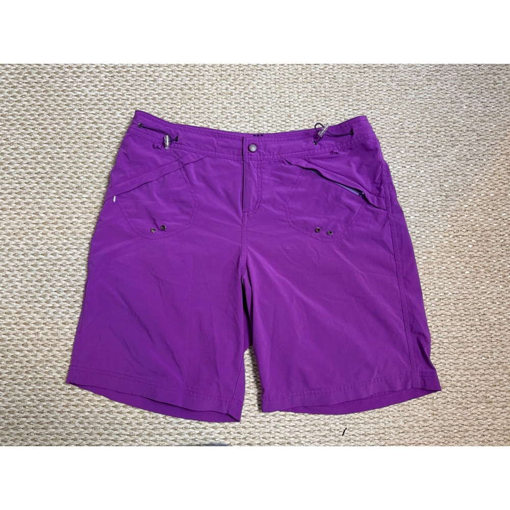 Title Nine Womens Purple Hiking Shorts Size 8 Quick Dry Outdoor Activewear tech